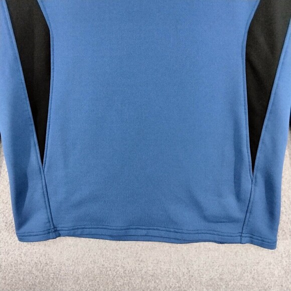 Under Armour Cold Gear Shirt Womens Size M Blue Black Long Sleeve Mock Fitted - Picture 3 of 11